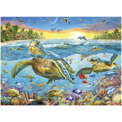 Ravensburger: Puzzle 100 db - Teknősök találkozója