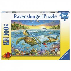 Ravensburger: Puzzle 100 db - Teknősök találkozója 100-499 darabos puzzle Ravensburger