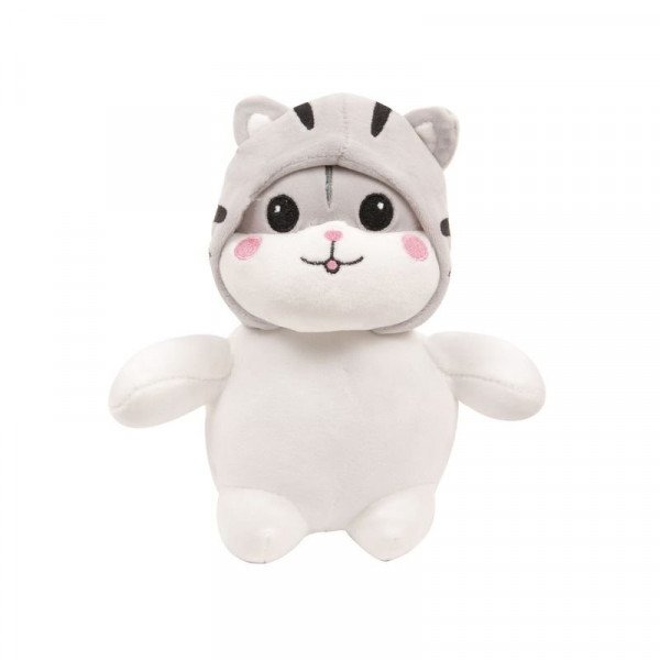 Plüss sapkás cica, 25 cm - többfajta