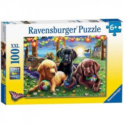 Puzzle 100 db - Kutyus piknik 100-499 darabos puzzle Ravensburger