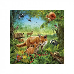 Puzzle 3x49 db - Az erdő lakói