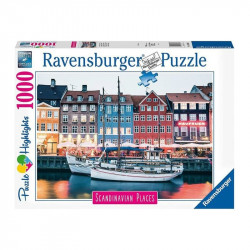 Puzzle 1000 db - Koppenhága, Dánia 1000-2999 darabos puzzle Ravensburger