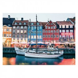 Puzzle 1000 db - Koppenhága, Dánia 1000-2999 darabos puzzle Ravensburger