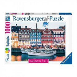 Puzzle 1000 db - Koppenhága, Dánia 1000-2999 darabos puzzle Ravensburger