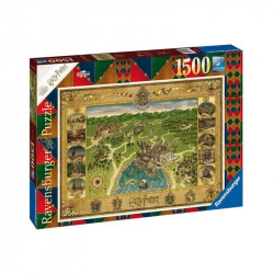 Puzzle 1500 db - Roxfort térképe 1000-2999 darabos puzzle Ravensburger