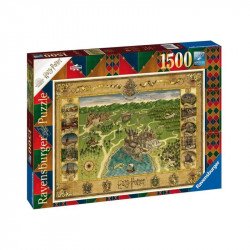 Puzzle 1500 db - Roxfort térképe 1000-2999 darabos puzzle Ravensburger