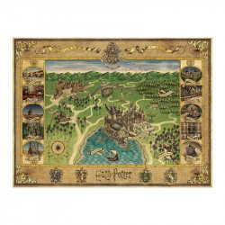 Puzzle 1500 db - Roxfort térképe 1000-2999 darabos puzzle Ravensburger