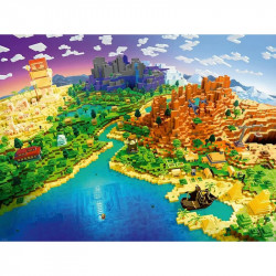 Puzzle 1500 db - A Minecraft világa 1000-2999 darabos puzzle Ravensburger