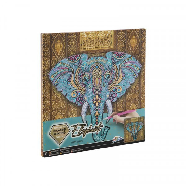 Grafix - Gyémánt festés vászonra Elefánt 30 x 30 c