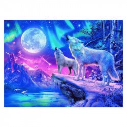Puzzle 500 db - Az északi fény farkasa 500-999 darabos puzzle Ravensburger