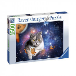 Puzzle 1500 db - Macskák az űrben 1000-2999 darabos puzzle Ravensburger