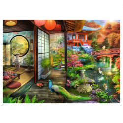 Puzzle 1000 db - Japán kert, teaház