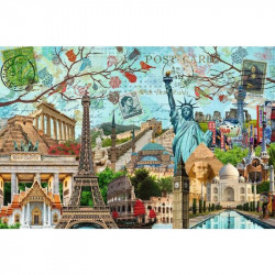 Puzzle 5000 db - Nagyvárosi kollázs 3000+ darabos puzzle Ravensburger