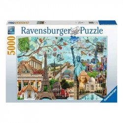 Puzzle 5000 db - Nagyvárosi kollázs 3000+ darabos puzzle Ravensburger