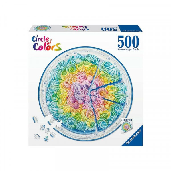 Puzzle kör 500 db - Szivárvány torta