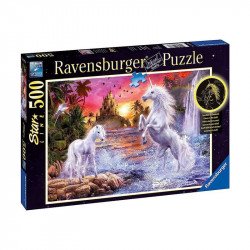 Ravensburger Puzzle 500 db - Egyszarvúak a folyónál 500-999 darabos puzzle Ravensburger