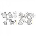 Képkarcoló matricák, 5 db/csomag, kaparó tollal, 2 féle