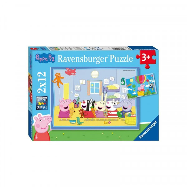 Puzzle 2x12 db - Peppa kalandja