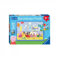Puzzle 2x12 db - Peppa kalandja 100-499 darabos puzzle Ravensburger