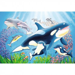 Puzzle 2x24 db - Színes víz alatti világ