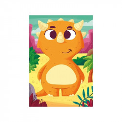 Puzzle 3x24 db - Kedves dínók