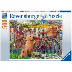 Ravensburger: Puzzle 500 db - Kutyusok a kertben 500-999 darabos puzzle Ravensburger