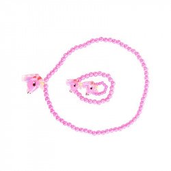 Színes virág nyaklánc + karkötő Divat, ékszer, smink Nincs