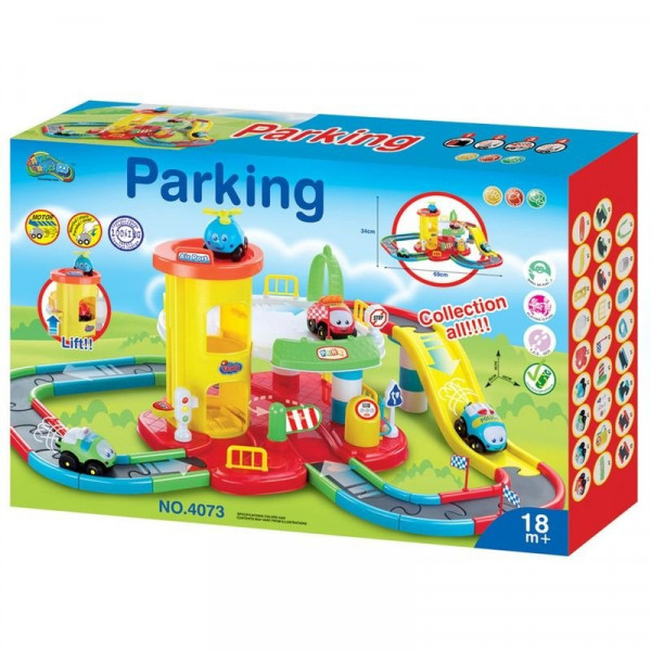 Parkolóház autópályával készlet - 34 cm Parkolóház autópályával készlet - 34 cm