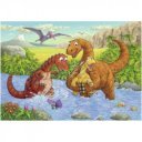 Puzzle 2x24 db - Dínók világa