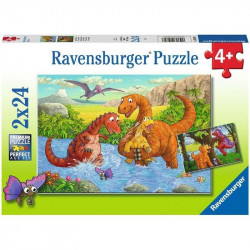 Puzzle 2x24 db - Dínók világa 1-99 darabos puzzle Ravensburger