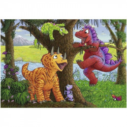 Puzzle 2x24 db - Dínók világa