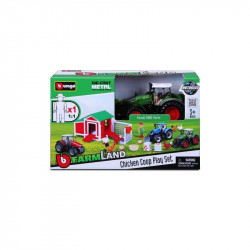 Bburago 10cm traktor + csirkeól + csirke + kerítés Autó, jármű Bburago