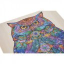 Grafix - Fa puzzle Bagoly Egyedi formák 130 db - Keret 30 x 22 cm - FSC fa