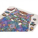 Grafix - Fa puzzle Bagoly Egyedi formák 130 db - Keret 30 x 22 cm - FSC fa