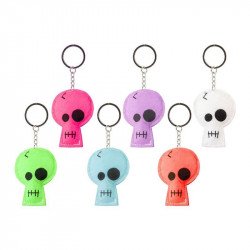 Koponya kulcstartó, neon színű, 8 cm, 6 féle Ajándék Nincs