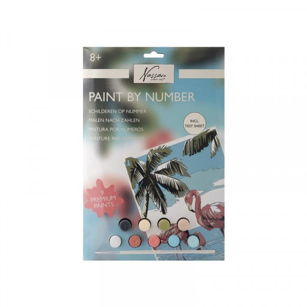 Fess számok szerint, 33,5x23,8 cm, flamingó