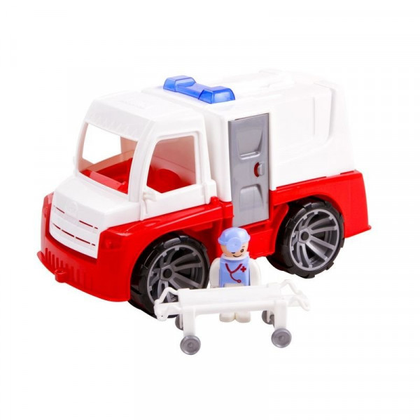 Műanyag mentő teherautó - 28 cm