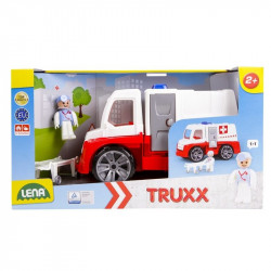 Műanyag mentő teherautó - 28 cm