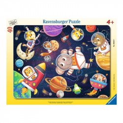 Puzzle 40 db - Állati űrhajósok! 100-499 darabos puzzle Ravensburger