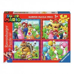 Puzzle 4x100 db - Super Mario 100-499 darabos puzzle Ravensburger
