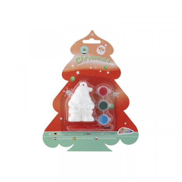 Karácsonyi mikulás figura kifestő, +3 festék +ecset