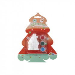 Karácsonyi mikulás figura kifestő, +3 festék+ecset Festés, színezés, rajzolás Grafix