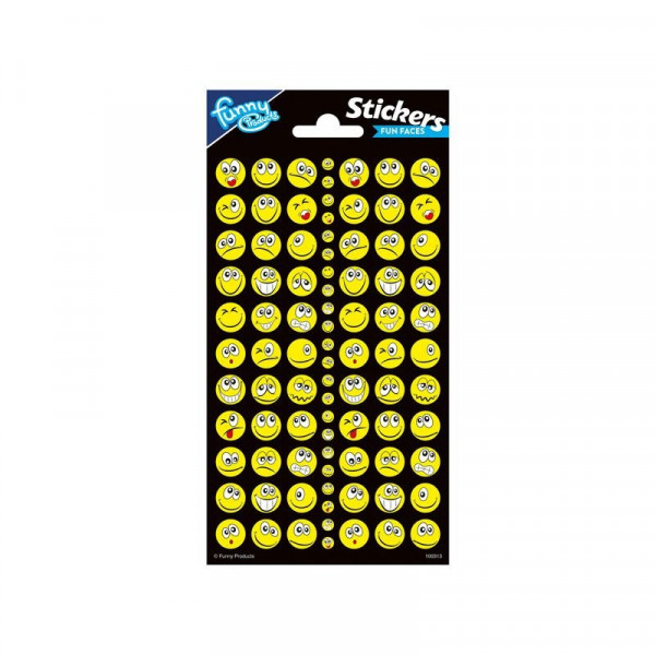 Matrica csillogós - Őrült sárga arcok