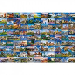 Puzzle 3000 db - 99 gyönyörű hely Európában 3000+ darabos puzzle Ravensburger
