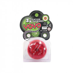Jojó, 6 cm, átlátszó, piros fénnyel Sportszer, labda Nincs