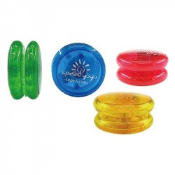 Jojó, 6 cm, átlátszó, piros fénnyel Sportszer, labda Nincs