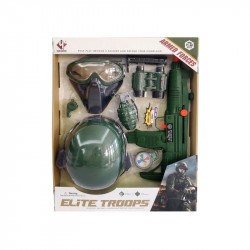 Katonai sisak és fegyverszett, 8 db Katonai és rendőr készlet Nincs