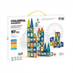 Mágneses építő és golyófuttató 97 db Építőjáték Nincs