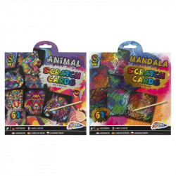 Grafix - képkarcoló 6 db 19,5x19,5cm, 2 féle Kreatív készlet Grafix