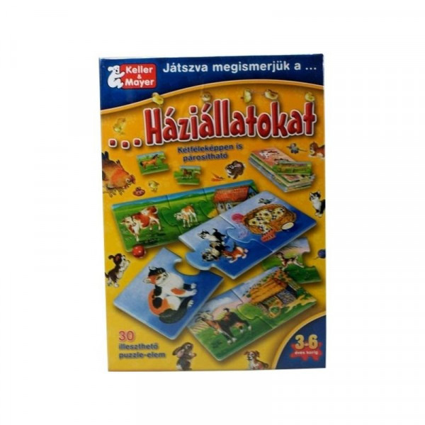 Játszva megismerjük a háziállatokat 30 darabos puzzle